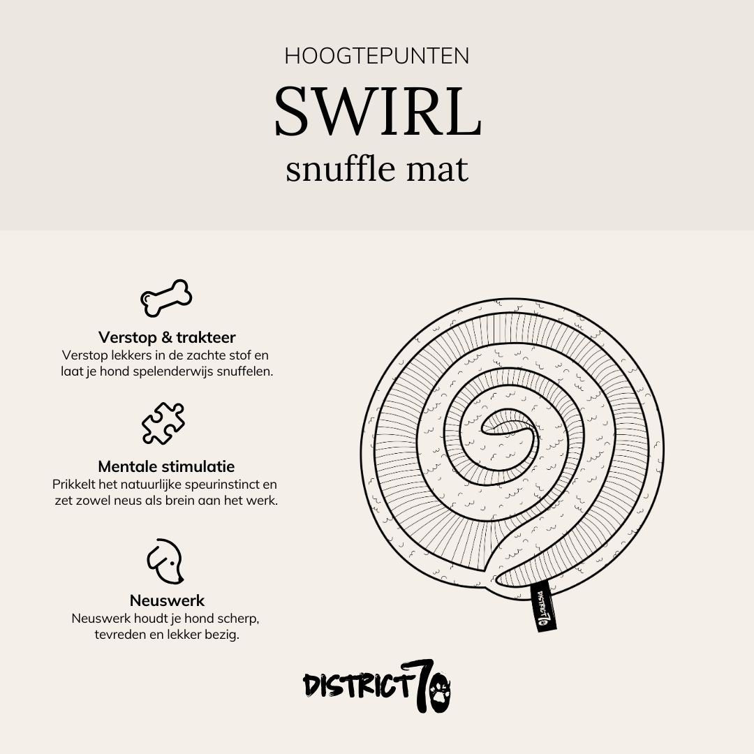 District 70 Snuffelmat SWIRL Merenque – Speels, stijlvol & stimulerend