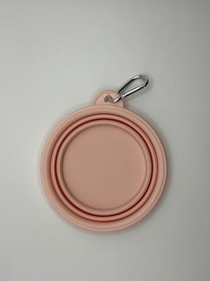 Collapsible Silicone Dog Bowl Pink 650 ml