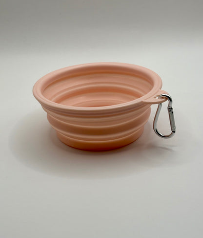 Collapsible Silicone Dog Bowl Pink 650 ml