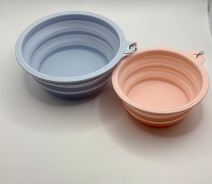Collapsible Silicone Dog Bowl Gray 650 ml