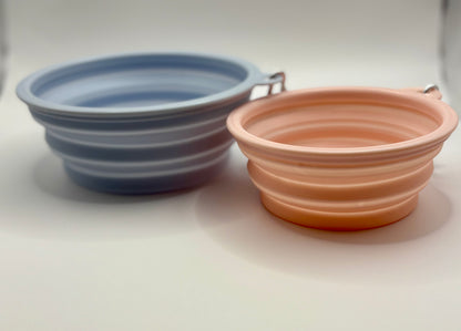 Collapsible Silicone Dog Bowl Pink 650 ml
