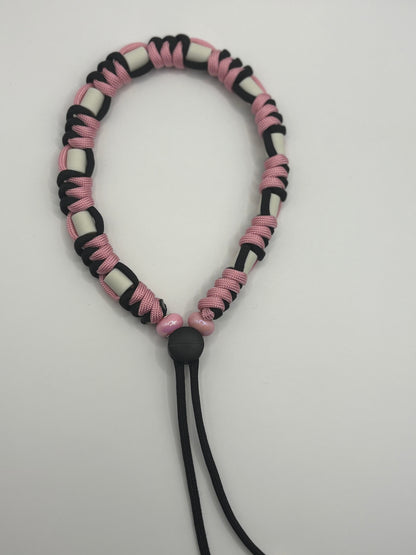 Natural tick band Paracord Pink