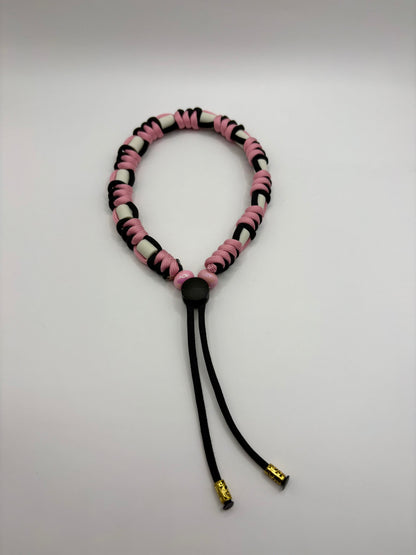 Natural tick band Paracord Pink