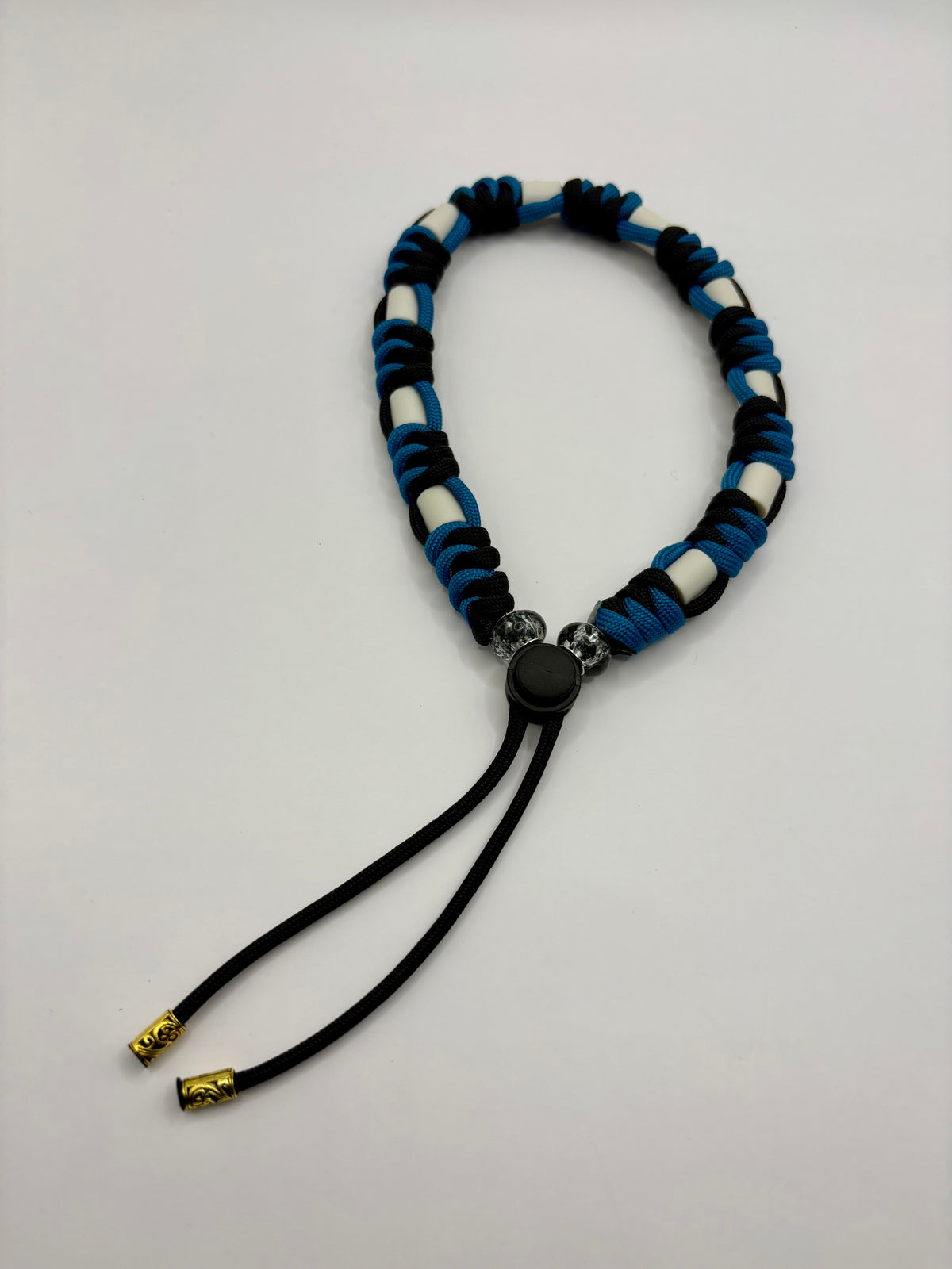 Natural tick band Paracord Emerald Blue