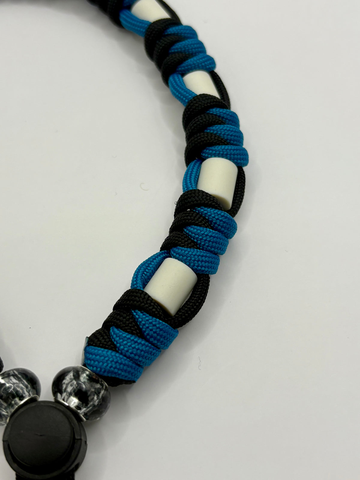 Natural tick band Paracord Emerald Blue