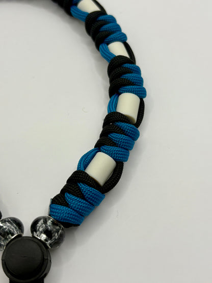 Natural tick band Paracord Emerald Blue