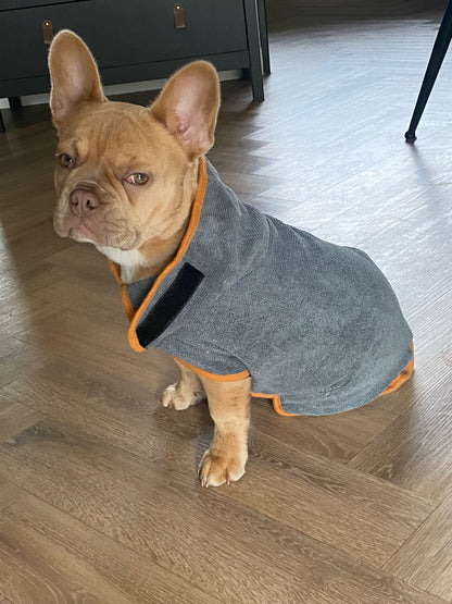 Hundebademantel - Grau