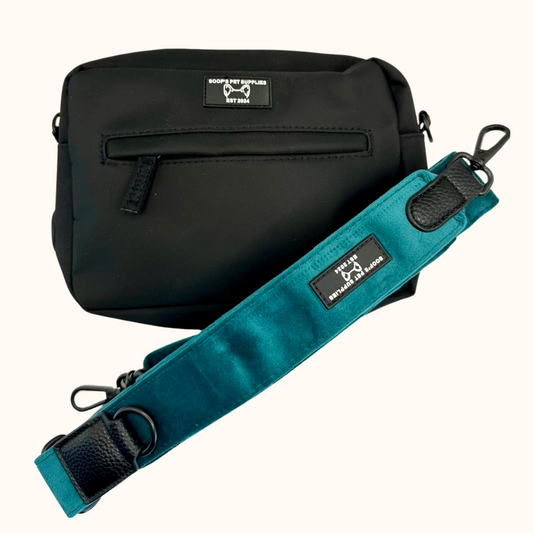 Dog Walking Bag Mix & Match – Tas met Emerald Blue Schouderband