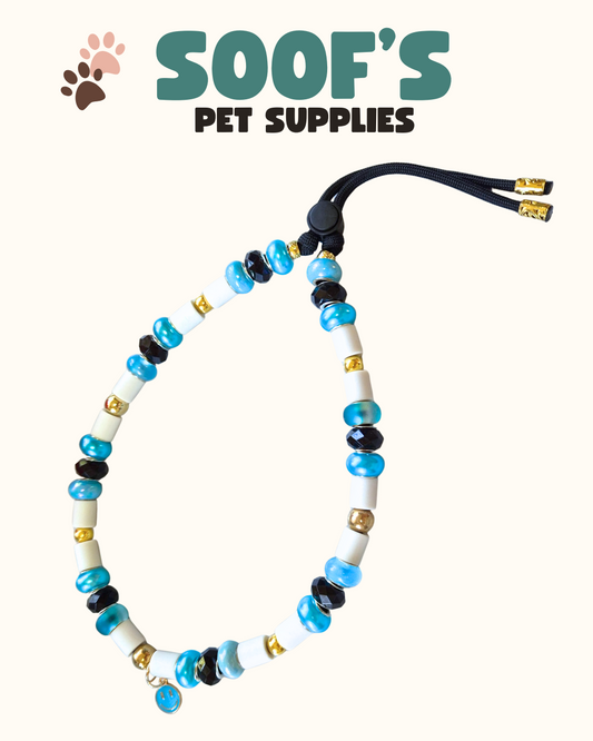 Natuurlijke tekenband Paracord Ibiza Vibes Blauw