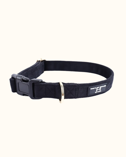 Hundehalsband aus Samt - Schwarz