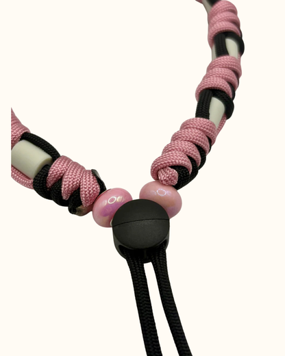 Natural tick band Paracord Pink