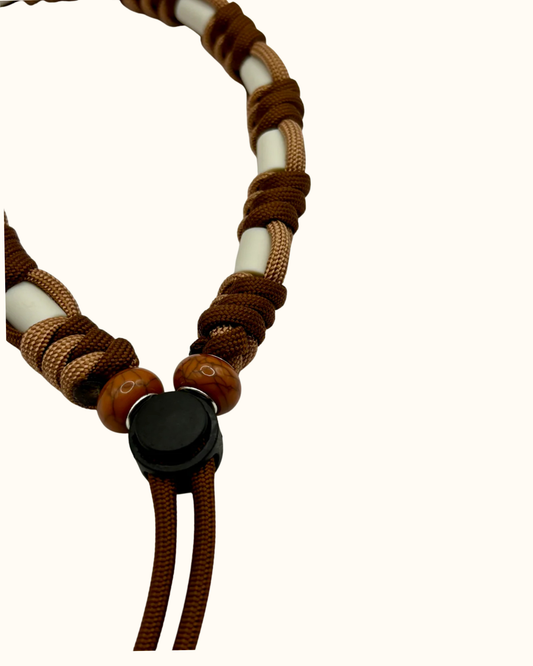 Natuurlijke tekenband Paracord Cognac