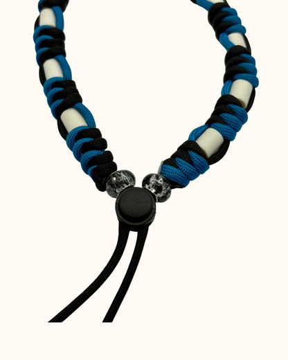 Natural tick band Paracord Emerald Blue