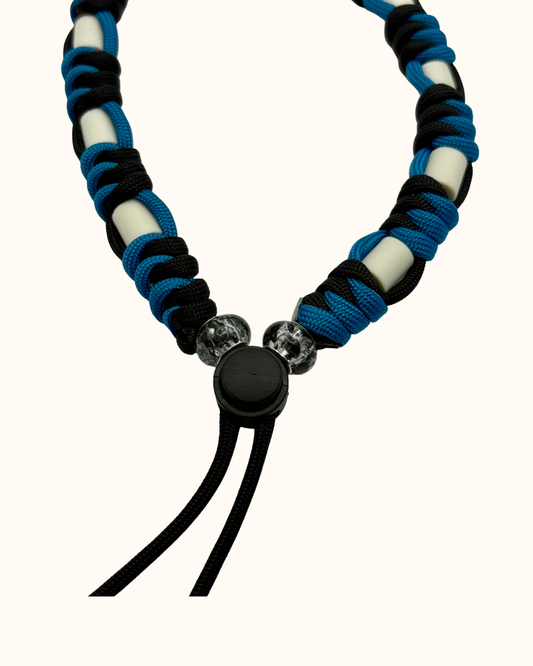 Natuurlijke tekenband Paracord Blue