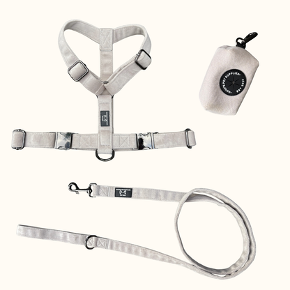 Pawradise Pebble Set | Luxe Hondentuig, Riem & Poepzakhouder