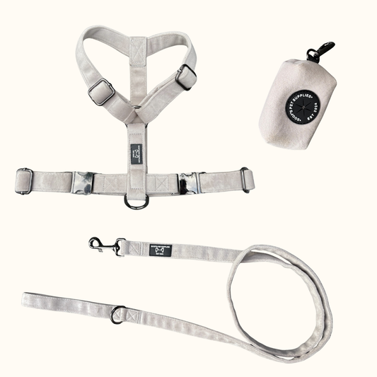 Pawradise Pebble Set | Luxe Hondentuig, Riem & Poepzakhouder