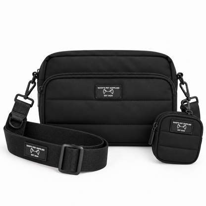 DogmomTas – Zwart met schouderband Zwart